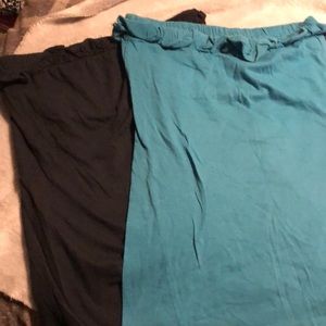 Set of 2 strapless tops